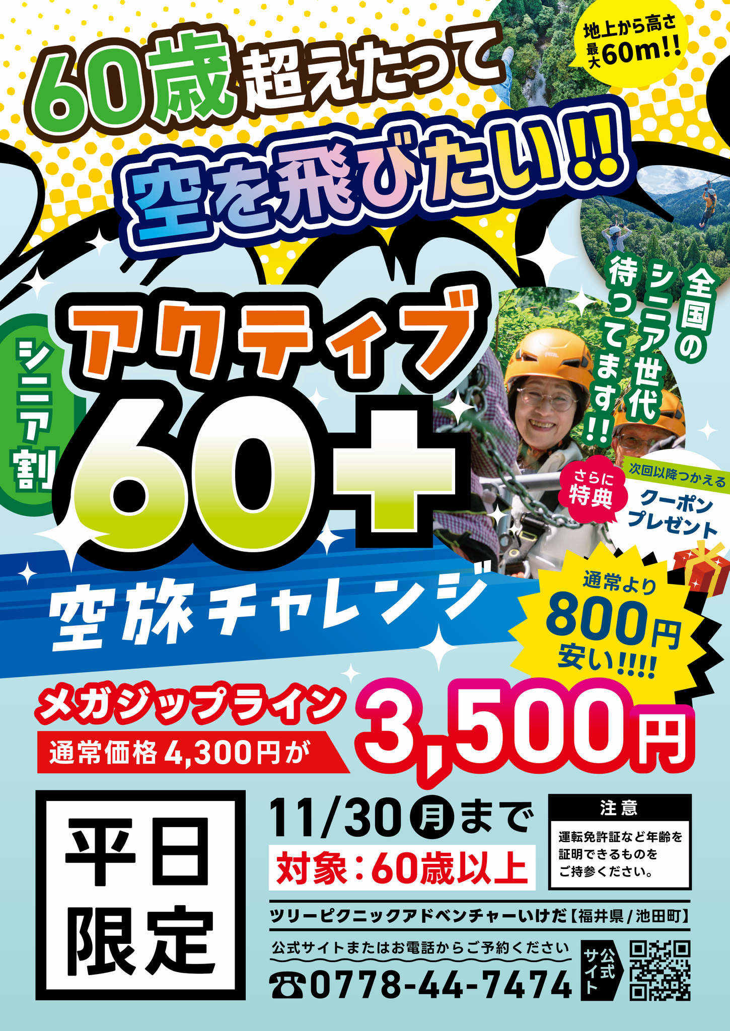 秋のシニア割チラシ